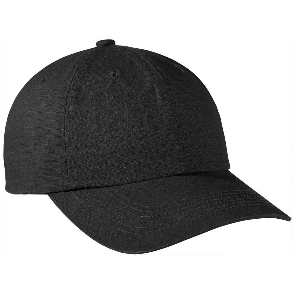 Port Authority Black Ripstop Cap