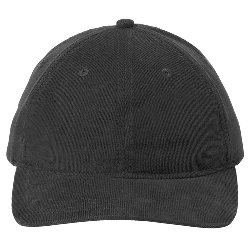 Port Authority Deep Black Light Corduroy Dad Cap