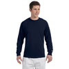 Champion Men's 5.2 oz Navy L/S Tagless T-Shirt