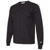 Champion Men's Black Garment Dyed Long Sleeve T-Shirt