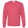 Champion Men's Crimson Garment Dyed Long Sleeve T-Shirt