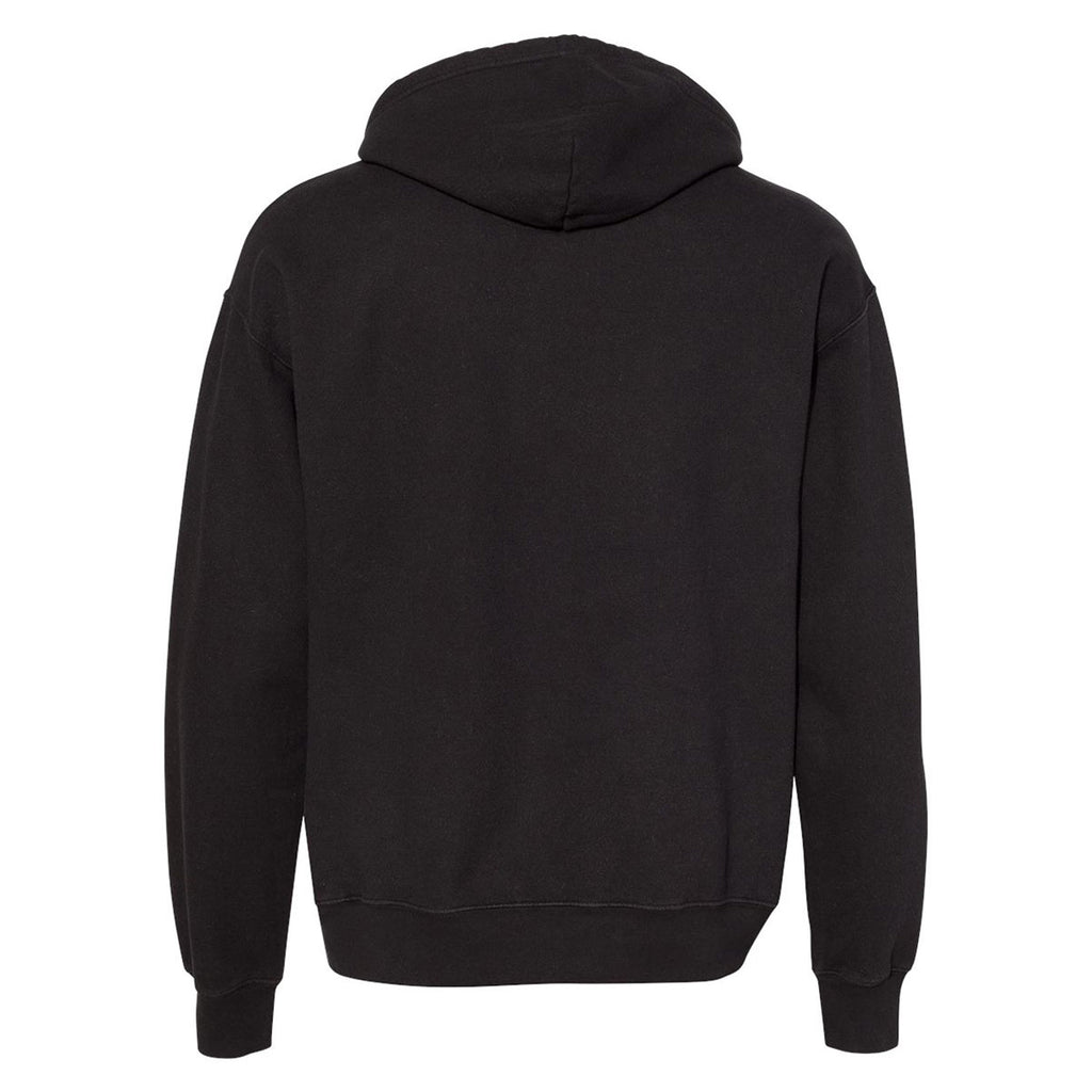 Champion Men's Black Garment Dyed Hooded Sweatshirt