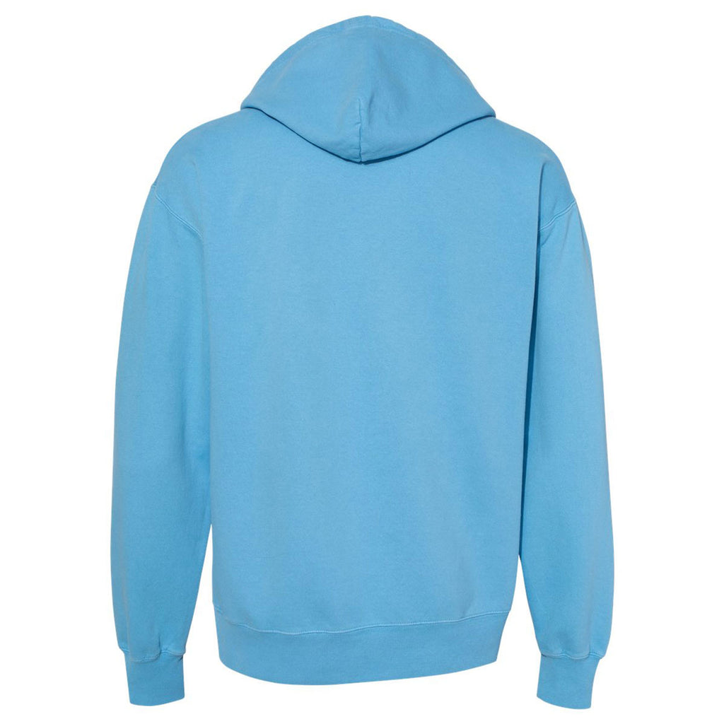 Champion Men's Delicate Blue Garment Dyed Hooded Sweatshirt