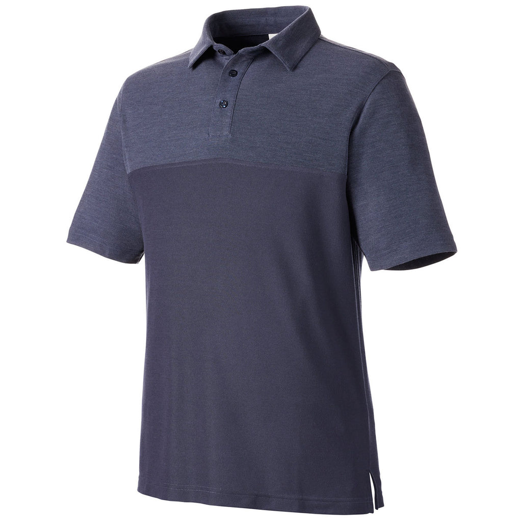 Core 365 Men's Classic Navy/Classic Navy Heather Fusion ChromaSoft Colorblock Polo