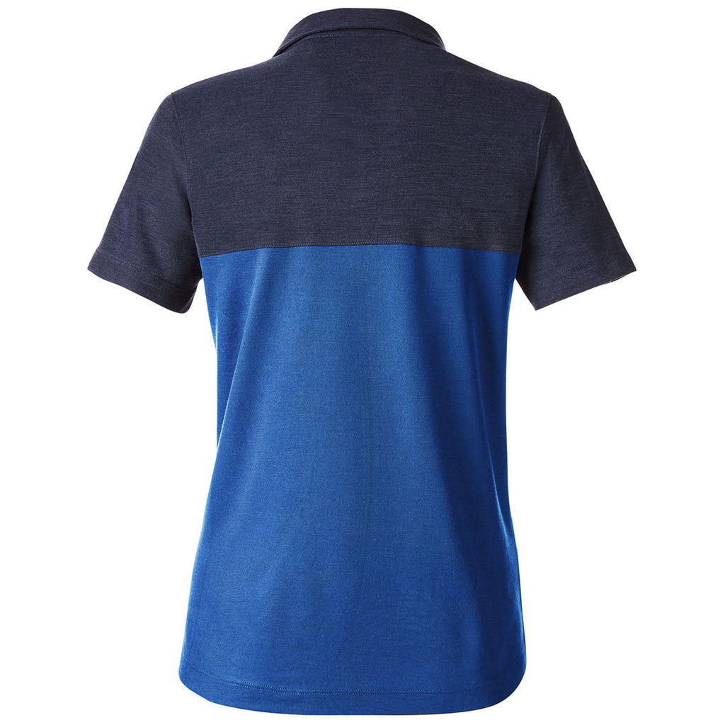 Core 365 Women's True Royal/Classic Navy Heather Fusion ChromaSoft Colorblock Polo