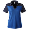 Core 365 Women's True Royal/Classic Navy Heather Fusion ChromaSoft Colorblock Polo