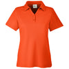 Core 365 Women's Campus Orange Fusion ChromaSoft Pique Polo