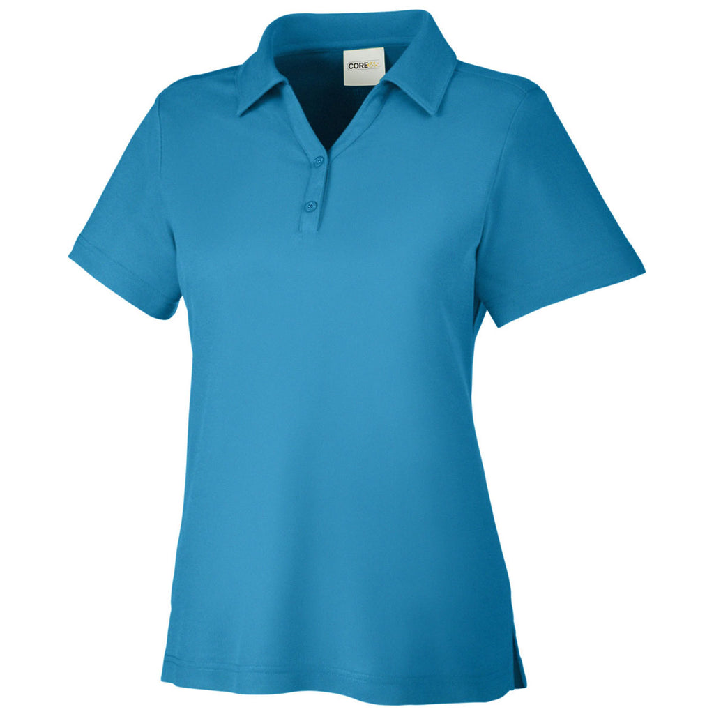 Core 365 Women's Electric Blue Fusion ChromaSoft Pique Polo