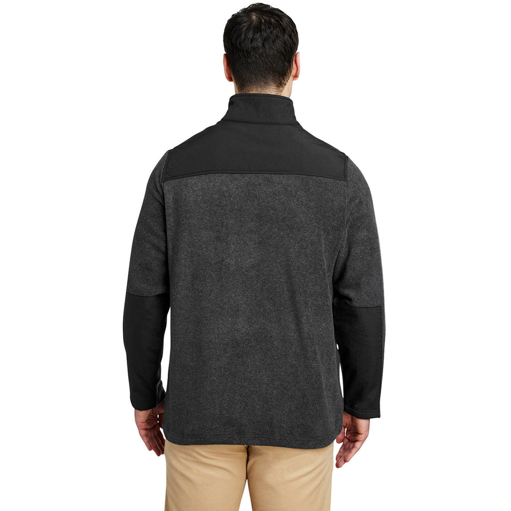 Core 365 Men's Heather Charcoal/Black Journey Summit Hybrid Full Zip