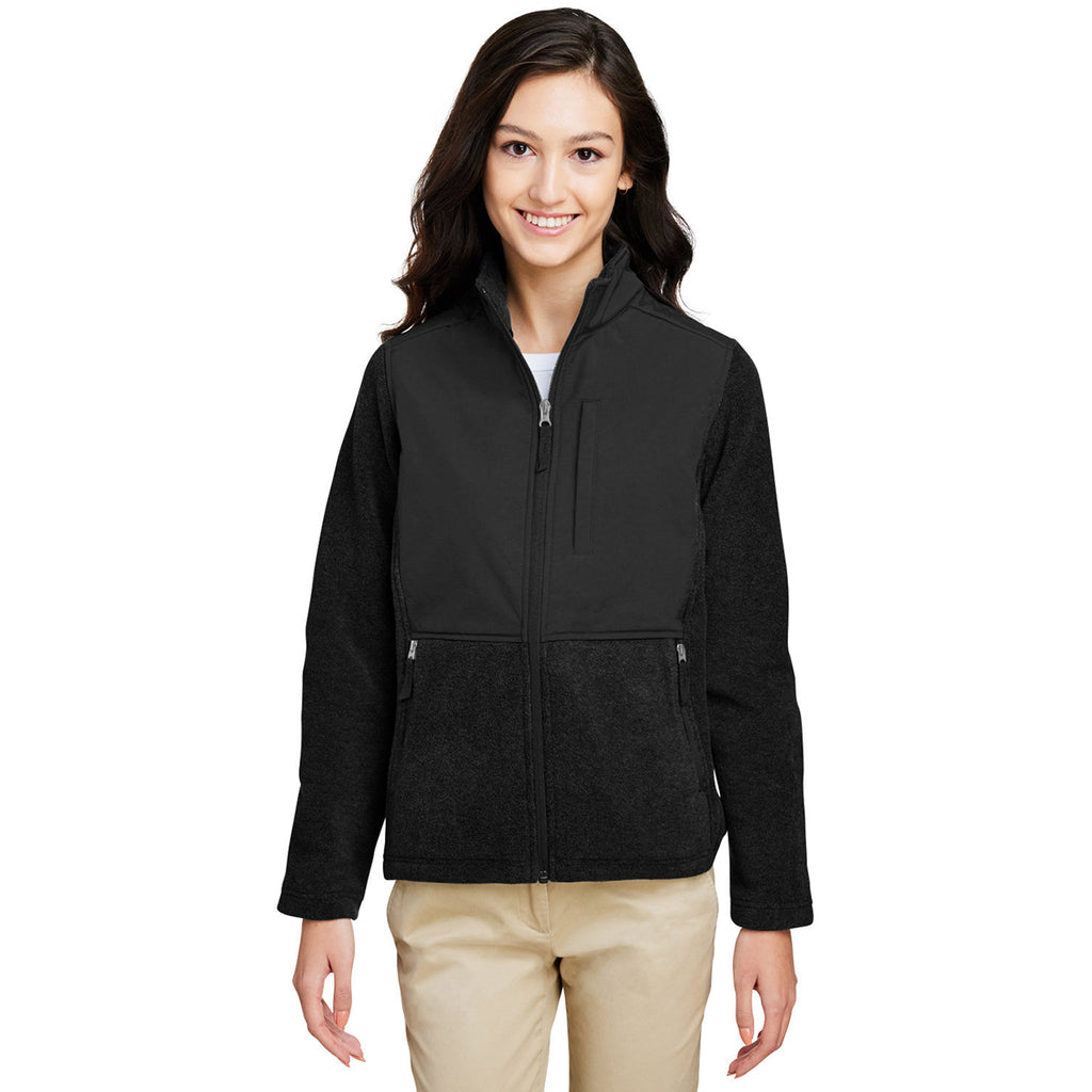 Core 365 Women's Black/Black Journey Summit Hybrid Full-Zip