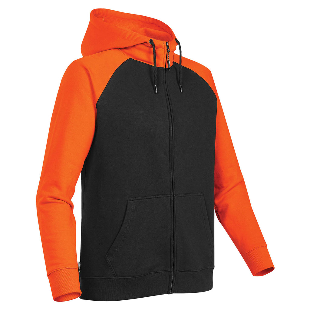 Stormtech Men's Black/Orange Omega Two-Tone Zip Hoody