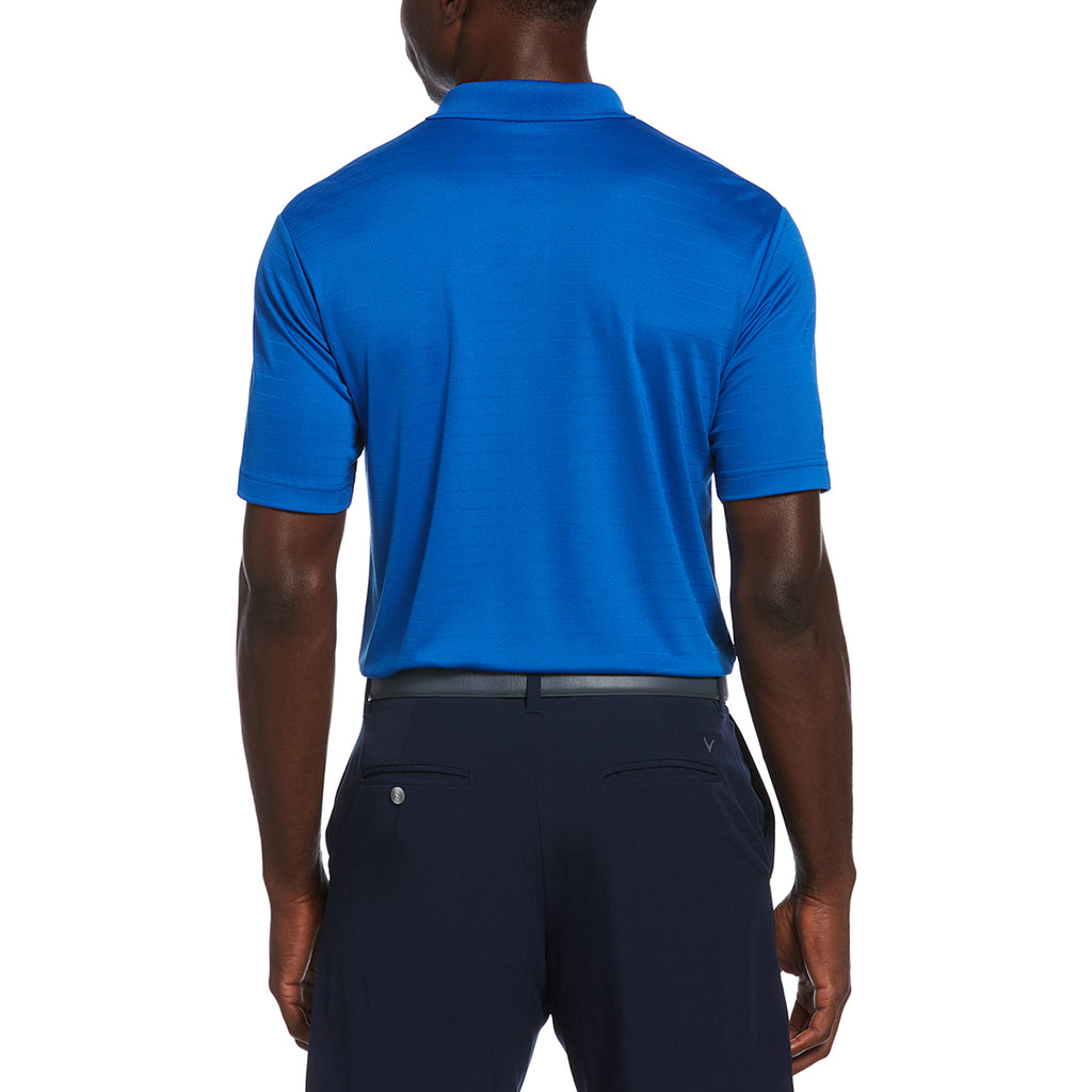 Callaway Men's Magnetic Blue Eco Horizontal Textured Polo