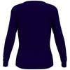 Callaway Women's Navy Blue Merino Wool Blend V-Neck Sweater