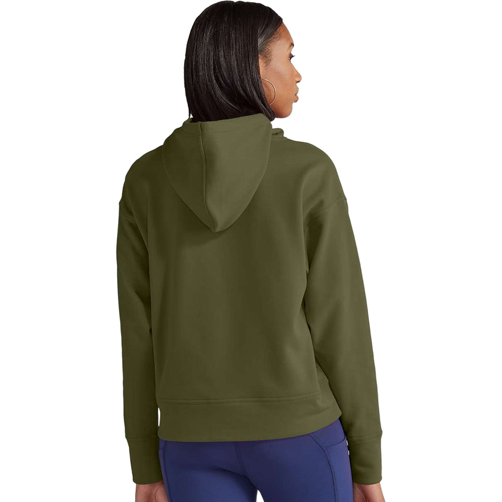 Champion Women's Fresh Olive Sport Hooded Sweatshirt