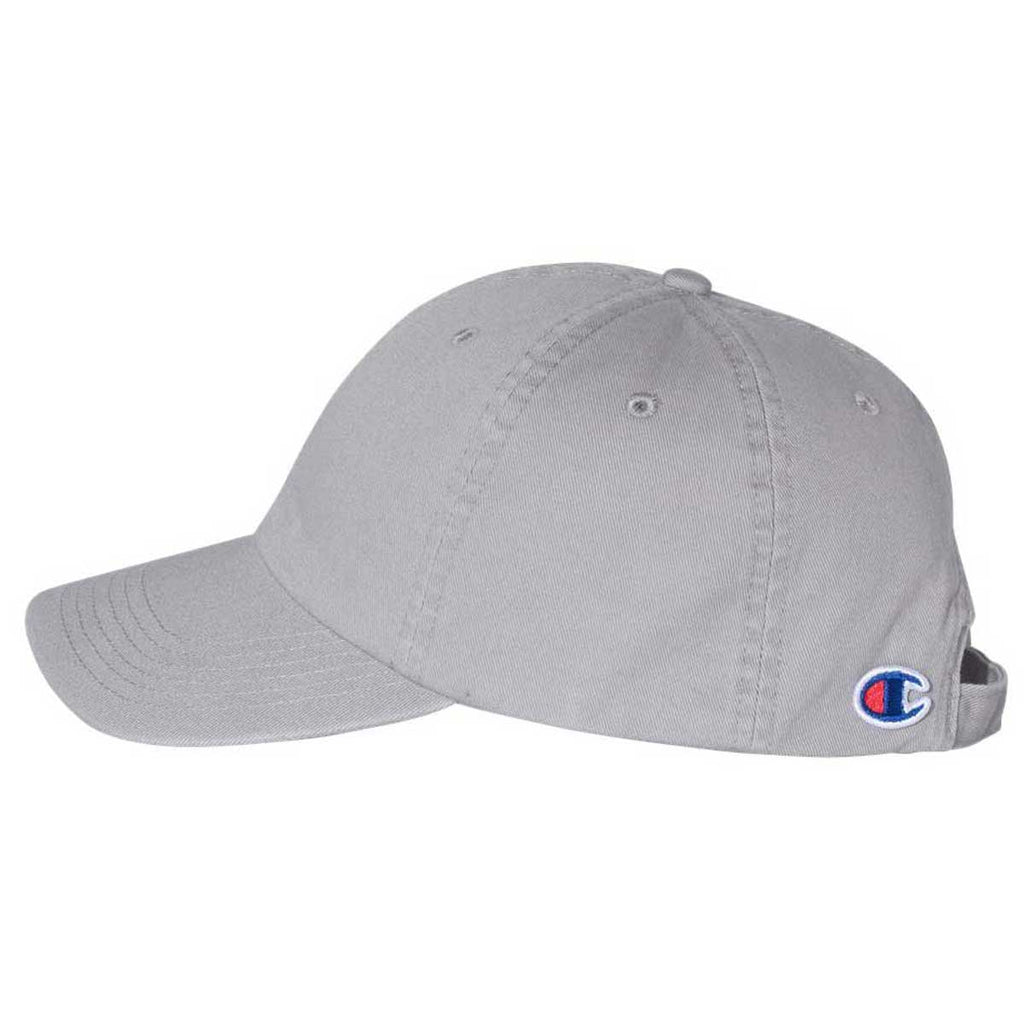 Champion Medium Grey Concrete Washed Twill Dad Cap