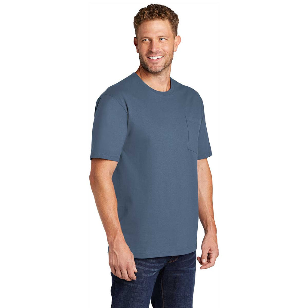 CornerStone Men's Regatta Blue Workwear Short Sleeve Pocket Tee