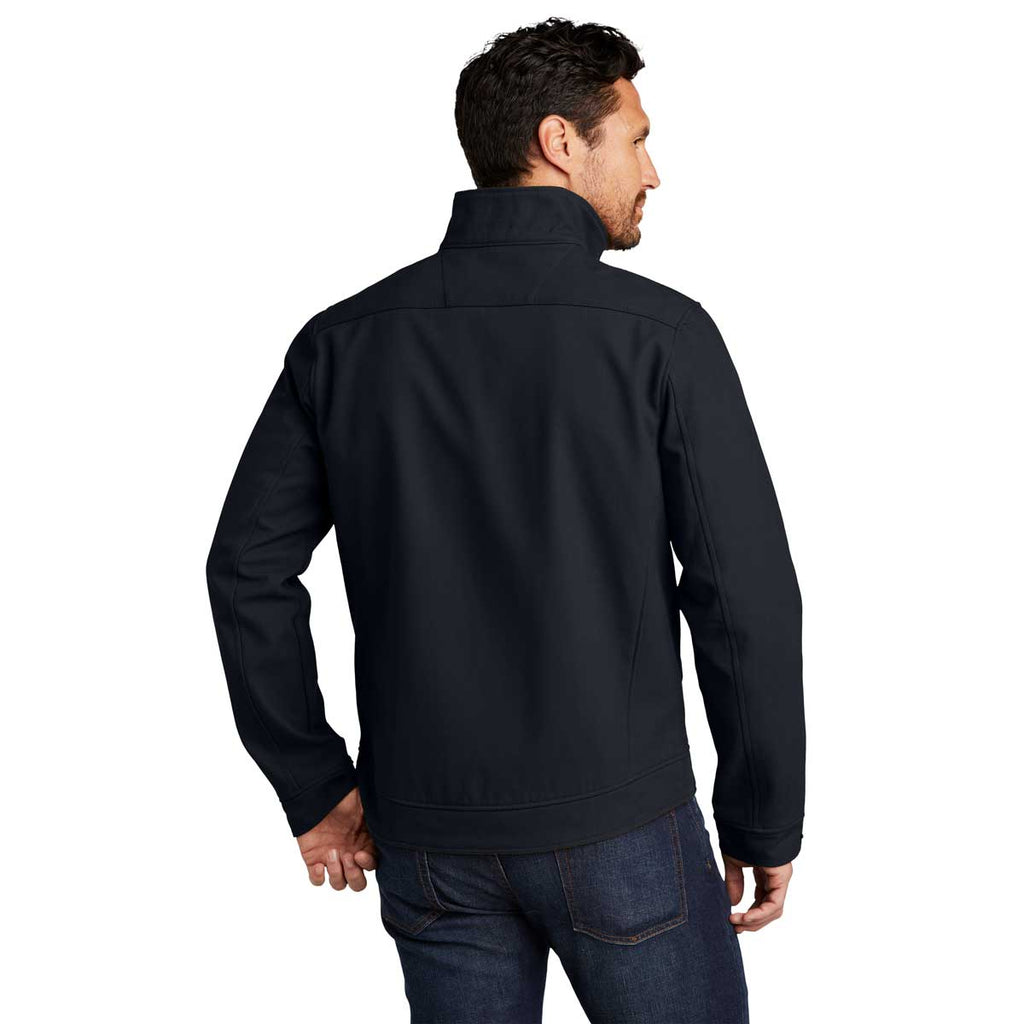 CornerStone Men's Navy Blue Duck Bonded Soft Shell Jacket