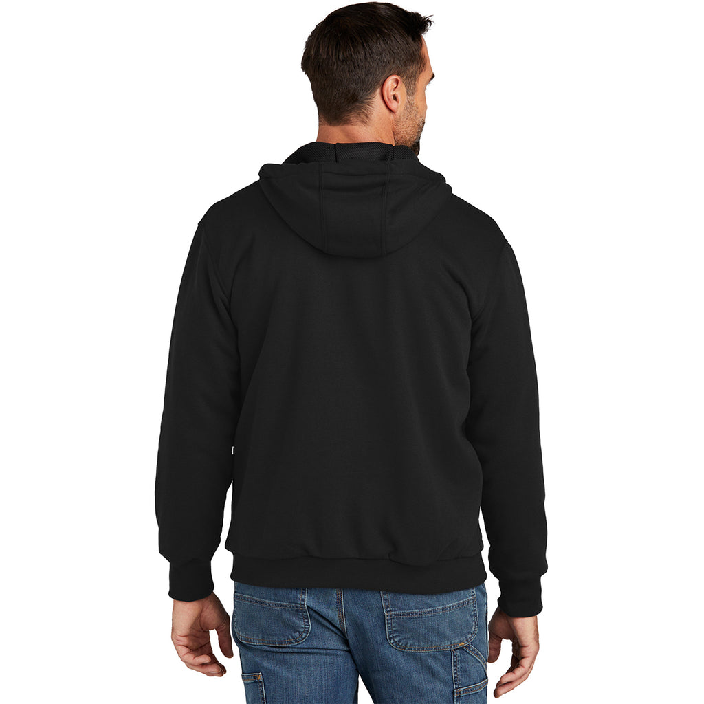 Carhartt Men's Black Midweight Thermal-Lined Full-Zip Sweatshirt