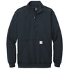 Carhartt Men's New Navy Midweight 1/4-Zip Mock Neck Sweatshirt