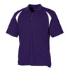 BAW Men's Purple/White Colorblock Polo