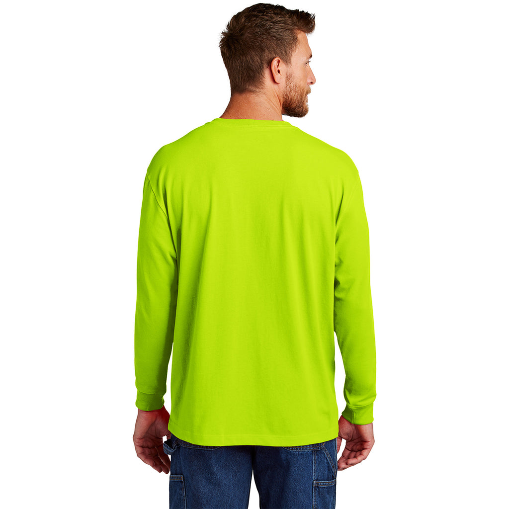 Carhartt Men's Brite Lime Workwear Pocket Long Sleeve T-Shirt