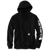 Carhartt Men's Black Midweight Hooded Logo Sweatshirt