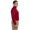 Devon & Jones Men's Crimson Sueded Cotton Jersey Mock Turtleneck