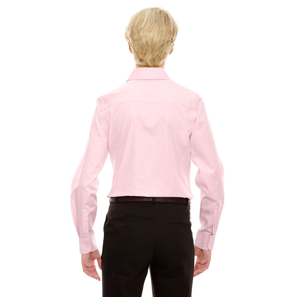 Devon & Jones Women's Pink Crown Collection Solid Oxford