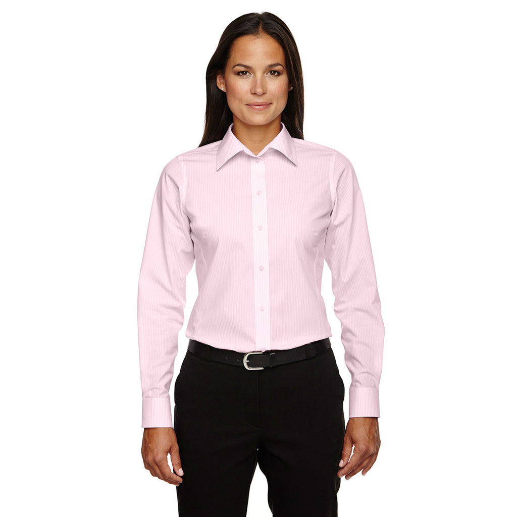 Devon & Jones Women's Pink Crown Collection Banker Stripe