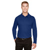 Devon & Jones Men's True Royal CrownLux Performance Tall Plaited Long Sleeve Polo