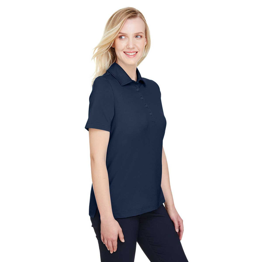 Devon & Jones Women's Navy CrownLux Performance Range Flex Polo