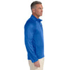 Devon & Jones Men's French Blue Heather Stretch Tech-Shell Compass Quarter-Zip