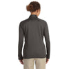 Devon & Jones Women's Dark Grey Heather Stretch Tech-Shell Compass Quarter-Zip