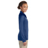 Devon & Jones Women's French Blue Heather Stretch Tech-Shell Compass Quarter-Zip