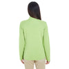 Devon & Jones Women's Lime/Grey Heather/Lime Drytec 20 Performance Quarter-zip