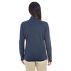 Devon & Jones Women's Navy/Grey Heather/Graphite Drytec 20 Performance Quarter-zip