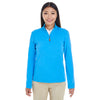 Devon & Jones Women's Ocean Blue/Navy/Ocean Blue Drytec 20 Performance Quarter-zip