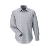 Devon & Jones Men's White/Graphite/Light Grey Crown Collection Glen Plaid