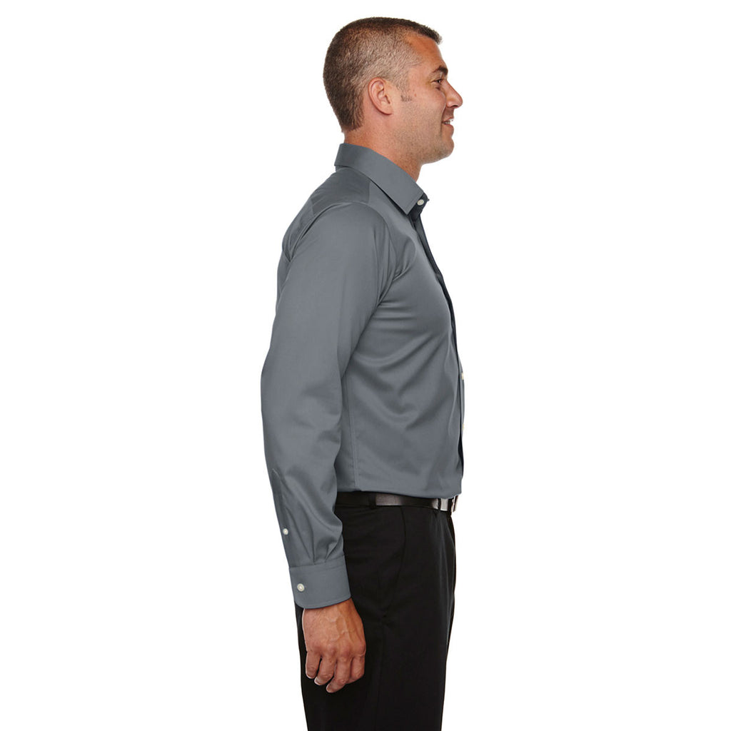 Devon & Jones Men's Graphite Crown Collection Solid Stretch Twill