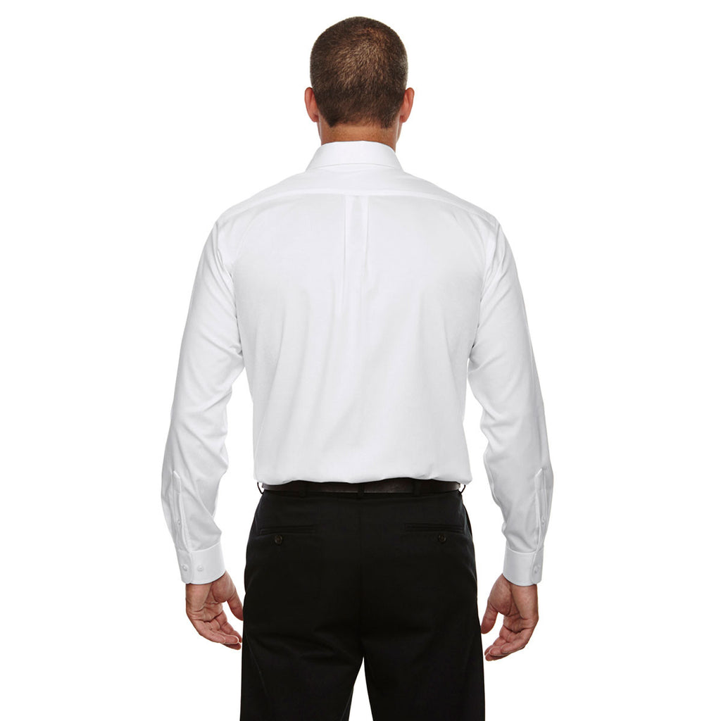 Devon & Jones Men's White Tall Crown Collection Solid Stretch Twill