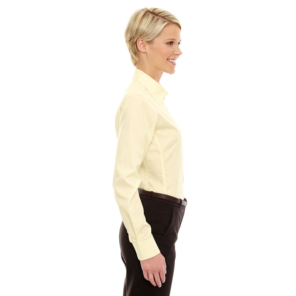 Devon & Jones Women's Transparent Yellow Crown Collection Solid Stretch Twill