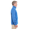 Devon & Jones Men's French Blue/French Blue Heather Newbury Colorblock Melange Fleece Full-zip