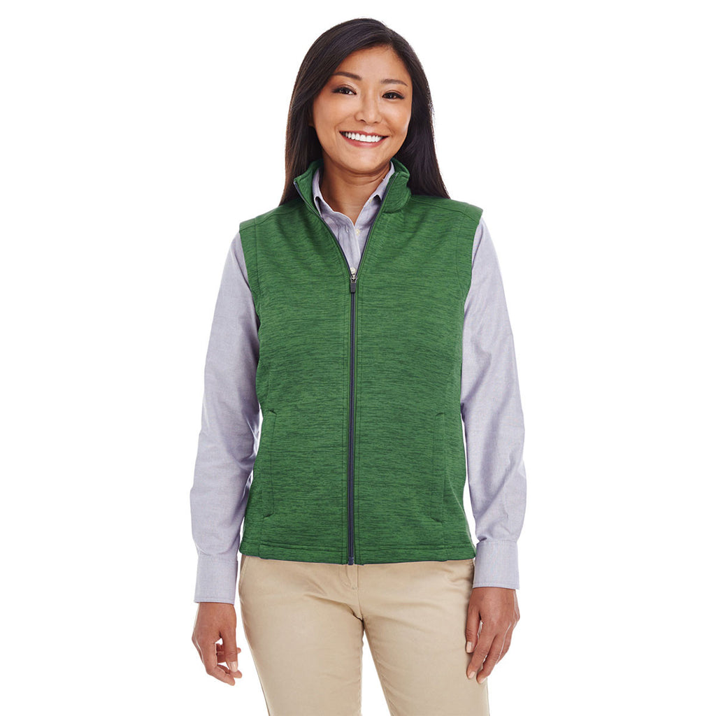 Devon & Jones Women's Forest Heather Newbury Melange Fleece Vest