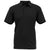 BAW Men's Black Solid Spandex Polo