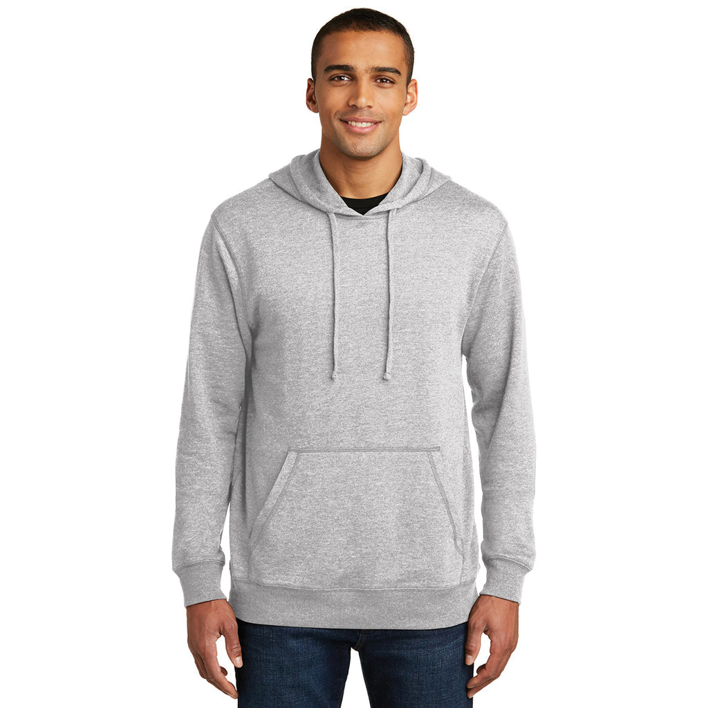 District Men's Heathered Grey Lightweight Fleece Hoodie