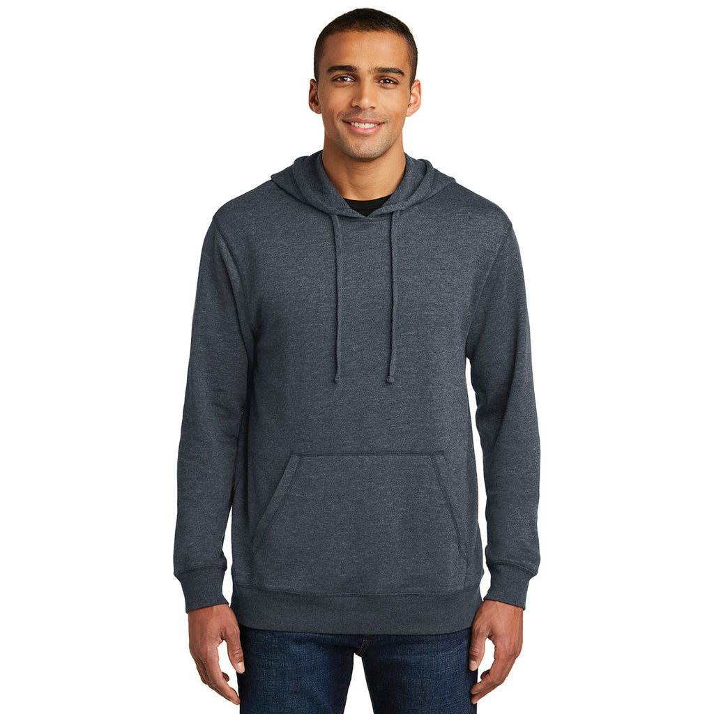 District Men's Heathered Navy Lightweight Fleece Hoodie