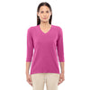 Devon & Jones Women's Charity Pink Perfect Fit Bracelet Length V-Neck Top