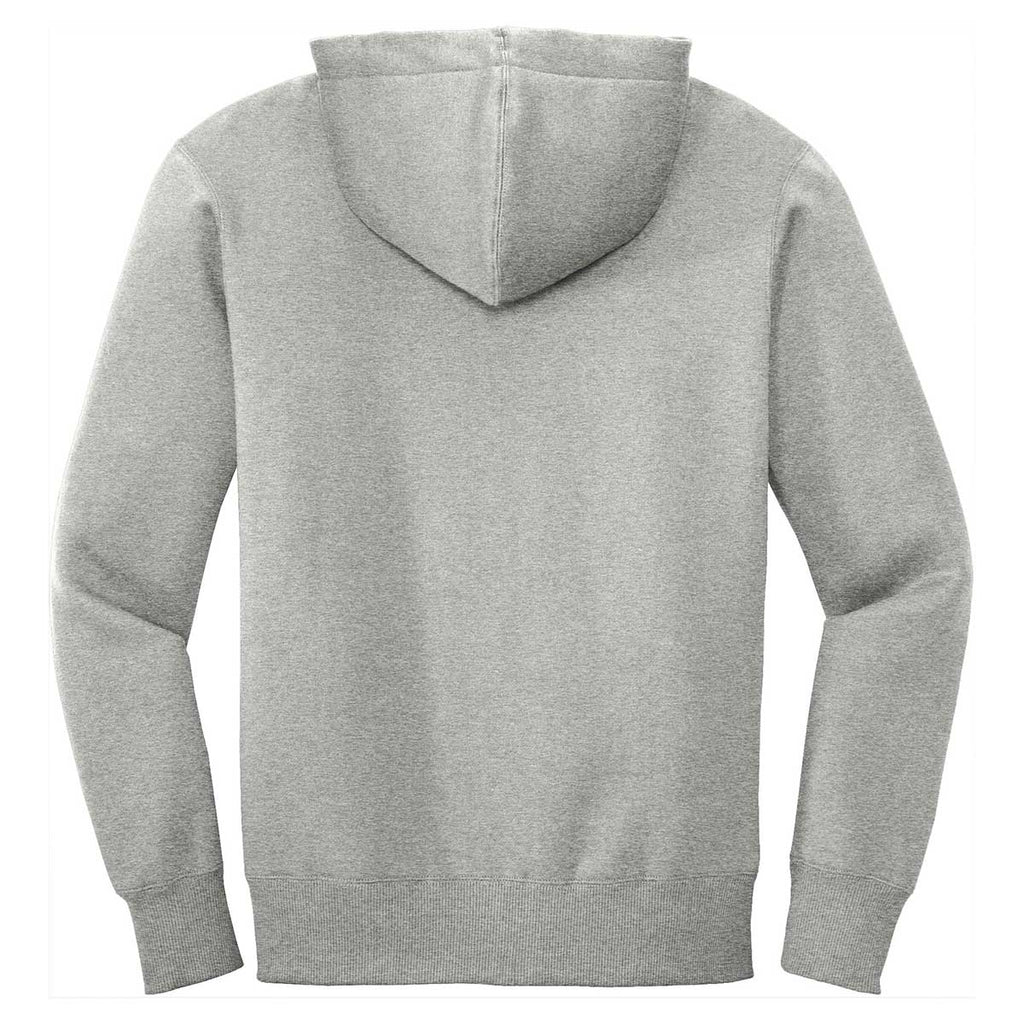 District Men's Heathered Steel Perfect Weight Fleece Full-Zip Hoodie