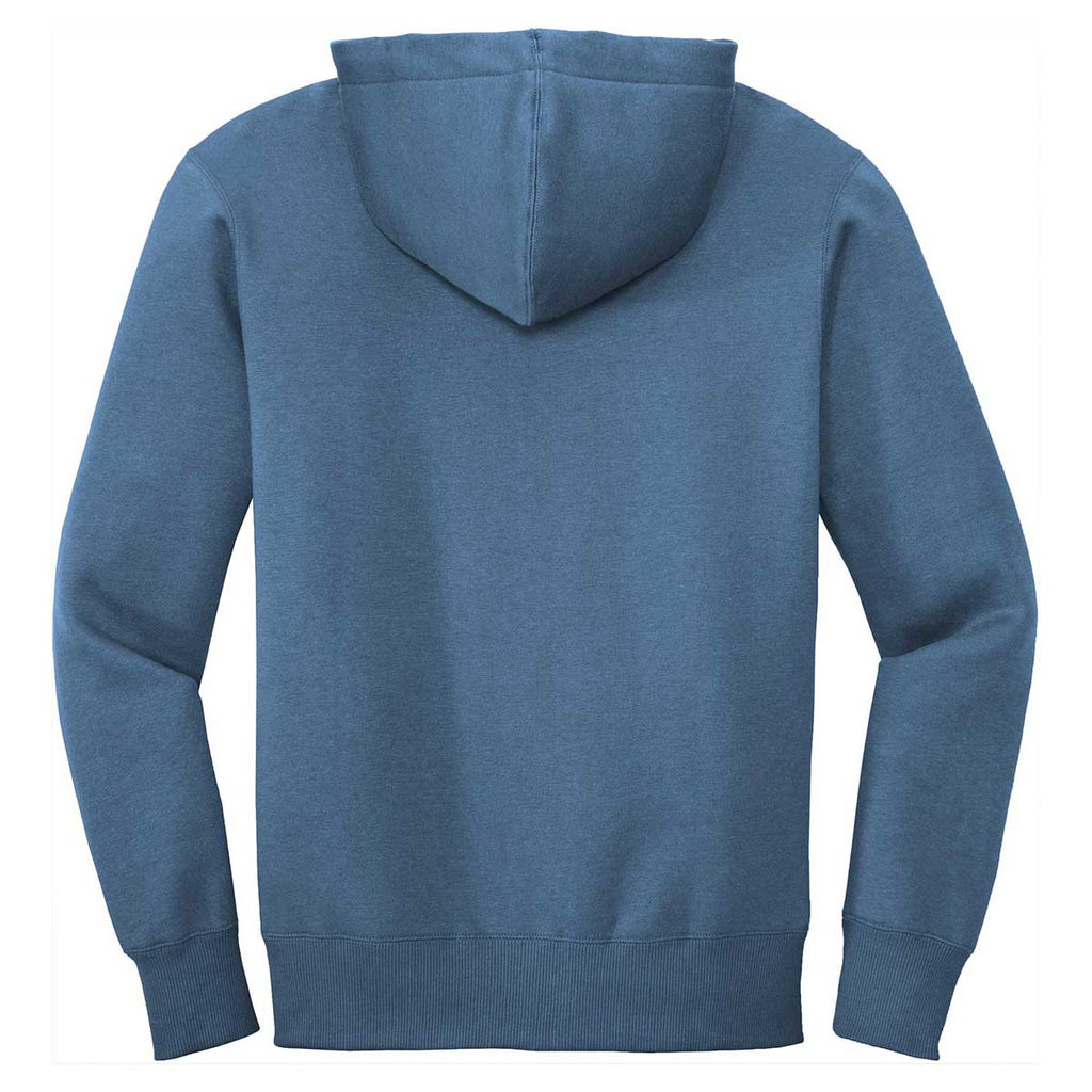 District Men's Maritime Blue Perfect Weight Fleece Full-Zip Hoodie