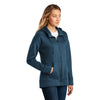 District Women's Heathered Poseidon Blue Perfect Weight Fleece Full-Zip Hoodie